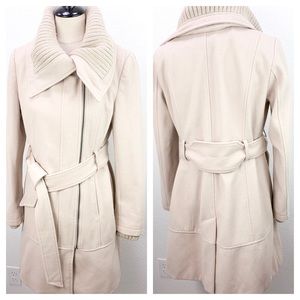 Express Tan Zip Up Winter Coat